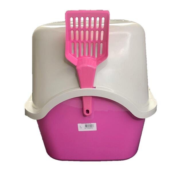 Caixa De Areia Para Gatos Fechado Banheiro Privado Toalete Lançamento Durapets Cor:Rosa - 4