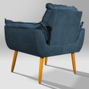 Ver imagem 7 de Kit 2 Poltronas Decorativas Opala Sala de Estar:azul-marinho