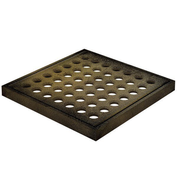 Ralo Quadrado Para Banheiro Pequeno 10X10 Latão Bruto Fani - 1