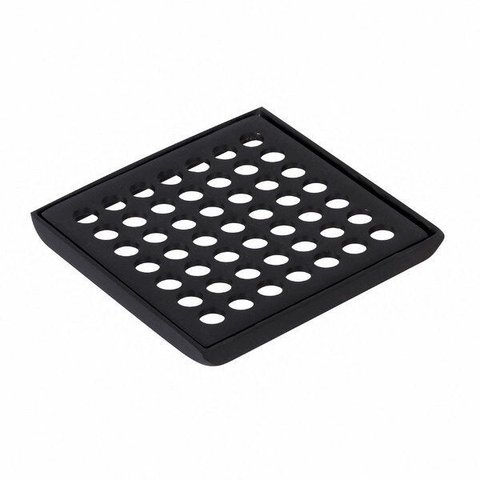 Ralo Quadrado para Banheiro Pequeno 10x10 Preto Fosco Fani