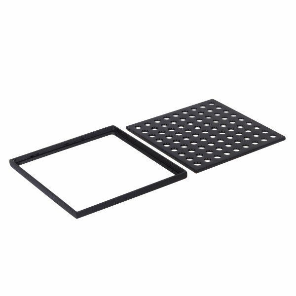 Ralo Quadrado Para Banheiro Grande 15X15 Preto Fosco Fani - 2