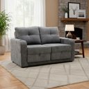 Ver imagem 1 de Sofá Cama Retrátil 2 Lugares 1,50 Mts Loft Kiara Matrix Cor:loft Carbono Chumbo