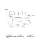 Ver imagem 6 de Sofá Cama Retrátil 2 Lugares 1,50 Mts Loft Kiara Matrix Cor:loft Carbono Chumbo