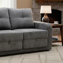 Ver imagem 2 de Sofá Cama Retrátil 2 Lugares 1,50 Mts Loft Kiara Matrix Cor:loft Carbono Chumbo