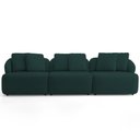 Ver imagem 3 de Sofá 3 Lugares para Sala de Estar Living 228cm Arlo F04 Veludo Verde - Lyam Decor
