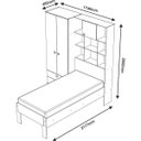 Ver imagem 4 de Guarda-Roupa Solteiro 2 Portas com Cama Nina Cimol