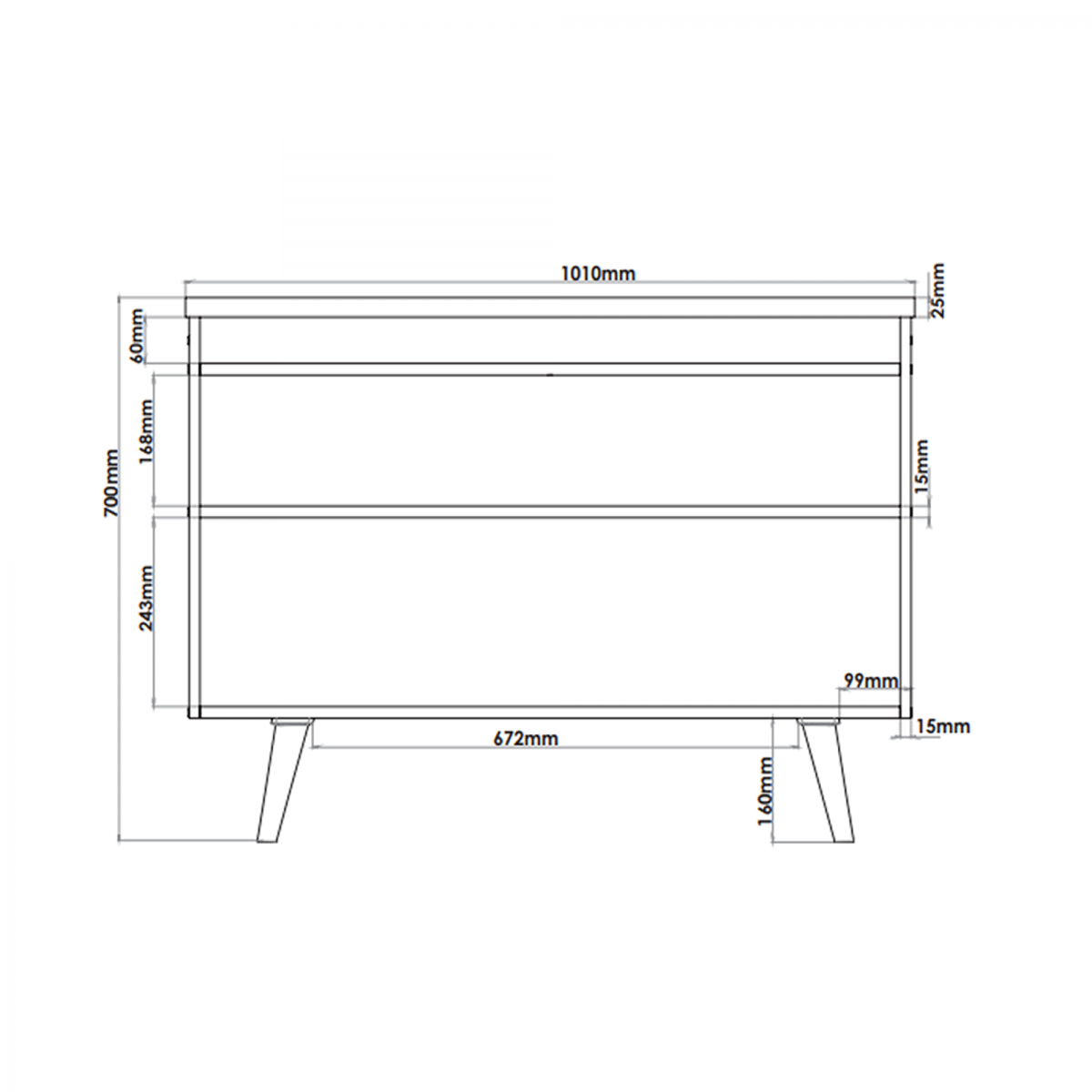 Buffet Liz 2 Portas 1 Prateleira Interna Mel/off White - 5