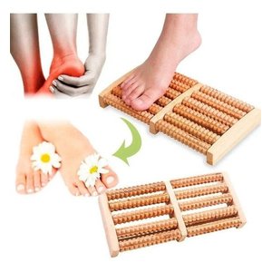 Massageador Madeira Duplo Para Pés