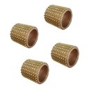 Ver imagem 4 de Jogo 4 Anéis Guardanapo Decoração Dourado Super Brilhante