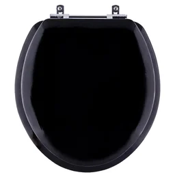 Assento Sanitário Almofadado Convencional Preto para vaso Deca - 1