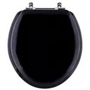 Ver imagem 1 de Assento Sanitário Almofadado Convencional Preto para vaso Deca