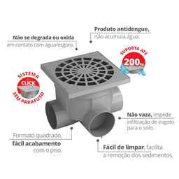 Caixa Coletora de Água Pluvial Capacidade 7 Litros Cor Cinza Durín - 2