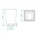 Ver imagem 3 de Vaso Quadrado Moderno Duo 36 Japi