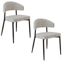 Ver imagem 1 de Cadeira de Jantar Estofada Kit 2 Chloe M25 Linho Lautrec Off - Mpozenato