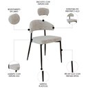 Ver imagem 3 de Cadeira de Jantar Estofada Kit 2 Chloe M25 Linho Lautrec Off - Mpozenato