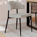 Ver imagem 2 de Cadeira de Jantar Estofada Kit 2 Chloe M25 Linho Lautrec Off - Mpozenato