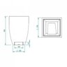 Vaso Quadrado Moderno Duo 36 Japi - 4