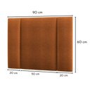Ver imagem 4 de Cabeceira Estofada Iluminação Led Glow Cama Solteiro 90cm Bouclé Terracota