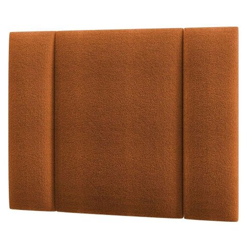 Cabeceira Estofada Iluminação Led Glow Cama Solteiro 90cm Bouclé Terracota