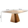 Mesa de Jantar Quadrada Tampo MDF/Vidro Concha Matos e Lopes - 2