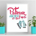 Ver imagem 2 de Quadro Patins Patinar Alegra A Alma 24x18cm - com vidro:Madeira branca
