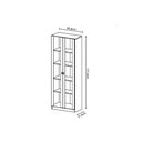 Ver imagem 7 de Estante de Escritório Me4115 C- 2 Portas C- Vidro Nogal - Tecno Mobili