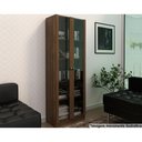 Ver imagem 1 de Estante de Escritório Me4115 C- 2 Portas C- Vidro Nogal - Tecno Mobili