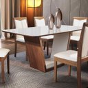 Ver imagem 3 de Mesa de Jantar Retangular Tampo MDF/Vidro Milan Matos e Lopes