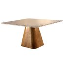 Ver imagem 1 de Mesa de Jantar Quadrada Tampo MDF/Vidro Concha Matos e Lopes