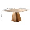 Mesa de Jantar Quadrada Tampo MDF/Vidro Concha Matos e Lopes - 2