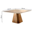 Ver imagem 2 de Mesa de Jantar Quadrada Tampo MDF/Vidro Concha Matos e Lopes