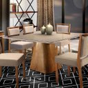 Ver imagem 3 de Mesa de Jantar Quadrada Tampo MDF/Vidro Concha Matos e Lopes