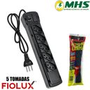 Ver imagem 3 de Filtro de Linha Régua 5 Tomadas Fiolux Bivolt com Proteção 5 Tomadas Abs
