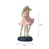 Estatueta Decorativa Dupla de Irmãs em Gesso Colorida - 2