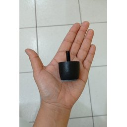 Kit de 12 Mini Pés para Cama Box ou Baú Queen King Preto 3cm de Altura Madeira Maciça - 2