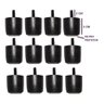 Kit de 12 Mini Pés para Cama Box ou Baú Queen King Preto 3cm de Altura Madeira Maciça - 1