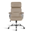 Ver imagem 2 de Cadeira de Escritório Presidente Cromada Premium:Beige