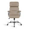 Cadeira de Escritório Presidente Cromada Premium:Beige - 2