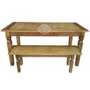 Ver imagem 2 de Mesa de Jantar Rustica Demolição Mais Um Banco Escuro 160x80 Sudeste Rústico
