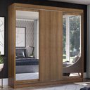 Ver imagem 1 de Guarda-Roupa Casal Madesa Istambul 3 Portas de Correr com Espelhos 3 Gavetas Rustic Cor:Rustic