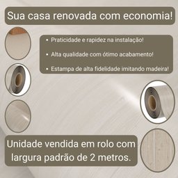Piso Vinílico em Manta Pvc 0,7mm Antiderrapante 10m² Imita Madeira Fosco London - 4