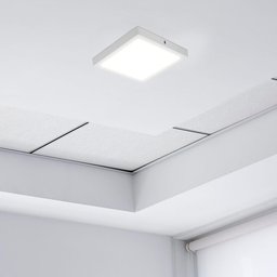 Painel com Placa de Led Taschibra 12w Lys Quadrado Sobrepor Bivolt 6500k Luz Fria - 4