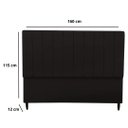 Ver imagem 2 de Cabeceira Estofada para Cama Box Casal Beatriz 160cm Suede Preto