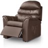 Poltrona do Papai Reclinavel em Courino Corano Botão (marrom) - 2