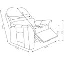 Ver mais imagens de Poltrona do Papai Reclinavel em Courino Corano Botão (marrom)