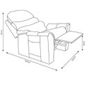 Ver imagem 6 de Poltrona do Papai Reclinavel em Courino Corano Botão (marrom)