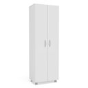 Ver imagem 3 de Armário Multiuso 2 Portas 8 Prateleiras Jade Espresso Móveis Branco