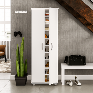 Armário Multiuso 2 Portas 9 Prateleiras Jade Espresso Móveis