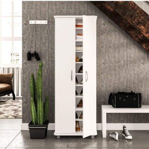 Armário Multiuso 2 Portas 9 Prateleiras Jade Espresso Móveis