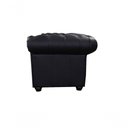 Ver imagem 3 de Sofá Chesterfield de Couro 3 Lugares Preto Pigmentado - Mempra